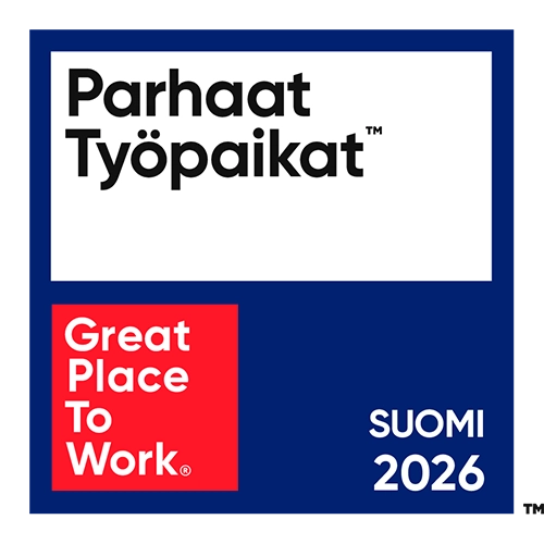 Great Place To Work, Parhaat työpaikat. Sertifioitu kevät 2026 Suomi.