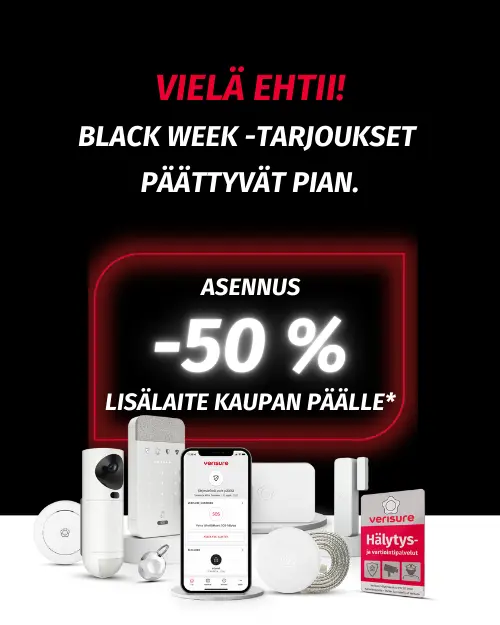 verisure black friday tarjous asennus -50%